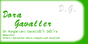 dora gavaller business card